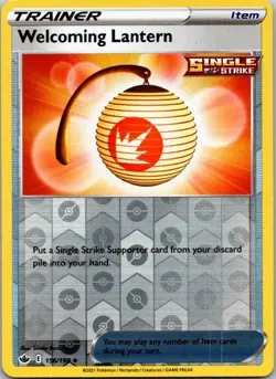 Pokemon Welcoming Lantern Chilling Reign 156/198 Reverse Holo Uncommon Card NM - Image 1
