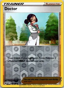 Pokemon TCG Doctor SWSH Chilling Reign 134/198 Reverse Holo Uncommon Card NM - Image 1