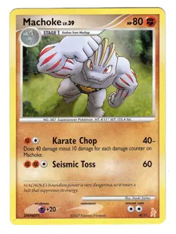 Pokemon TCG Machoke Lv.39 Lucario Trainer Kit 4/11 Regular Common Played HP-MP - Image 1