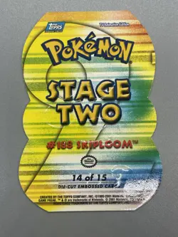 Pokemon Topps Skiploom #188 Die Cut Embossed 14 Of 15 LP - Image 4