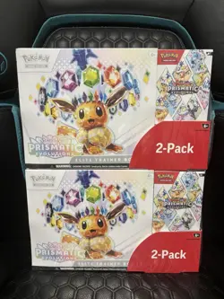 Costco Pokemon Prismatic Evolutions 2 ETBs + 2 Booster Bundles Sealed - Image 1