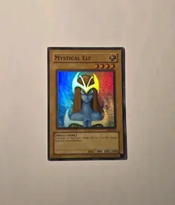 Yugioh Mystical Elf LOB-062 Super Rare LP - Image 1