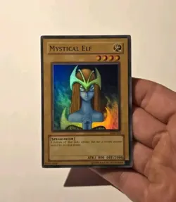 Yugioh Mystical Elf LOB-062 Super Rare LP - Image 3