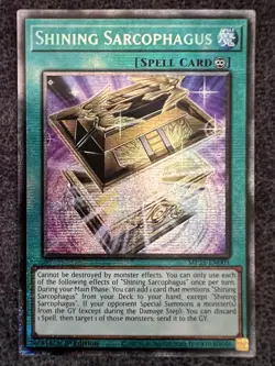 Yugioh Shining Sarcophagus MP25-EN005 Starlight Rare 1st Edition NM - Image 1