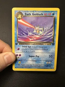 Dark Golduck 37/82 Team Rocket 1st Edition Pokemon Card 2000 WOTC - Image 1