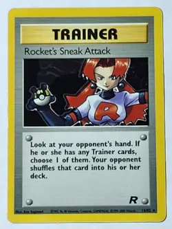 Rocket’s Sneak Attack 16/82 Team Rocket Trainer HOLO Pokemon Card TCG LP - Image 1