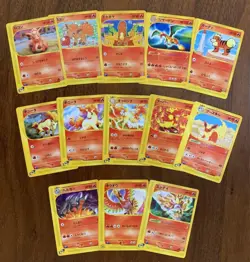 Set 13 Charizard Fire Type Set Pokemon e-Card TCG Vintage Nintendo Bandai Japan - Image 2
