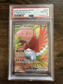 Pokemon Dri Ethan's Ho-Oh EX Rivals Ultra Rare Card #209 PSA 10 - Image 1