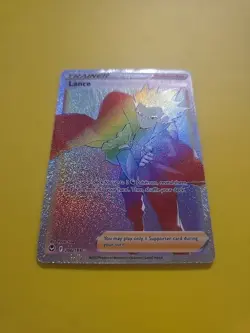 Pokemon - Lance - 206/195 - SWSH - Silver Tempest - Secret Rare Trainer Card - Image 2