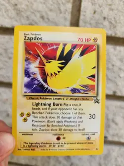 Pokemon TCG Zapdos Wizards Black Star Promos 23 Regular Promo Card - Image 1