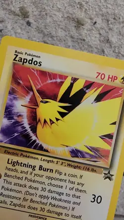 Pokemon TCG Zapdos Wizards Black Star Promos 23 Regular Promo Card - Image 2