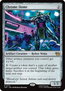 FOIL CHROME DOME mtg NM Teenage Mutant Ninja Turtles 1 Rare - Image 1