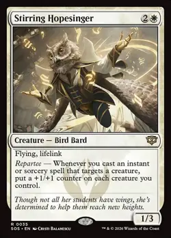 FOIL STIRRING HOPESINGER x1 mtg NM-M Secrets of Strixhaven 1 Rare - Image 1