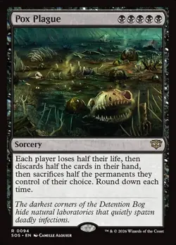 FOIL POX PLAGUE x1 mtg NM-M Secrets of Strixhaven 1 Rare - Image 1