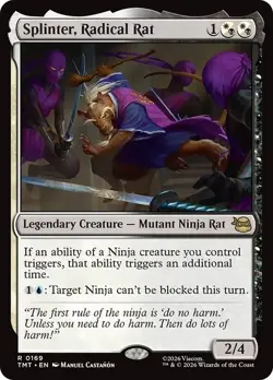 FOIL SPLINTER, RADICAL RAT mtg NM Teenage Mutant Ninja Turtles 1 Rare - Image 1