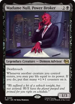FOIL MADAME NULL, POWER BROKER mtg NM Teenage Mutant Ninja Turtles 1 Rare - Image 1