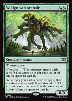 FOIL WILDGROWTH ARCHAIC x1 mtg NM-M Secrets of Strixhaven 1 Rare - Image 1