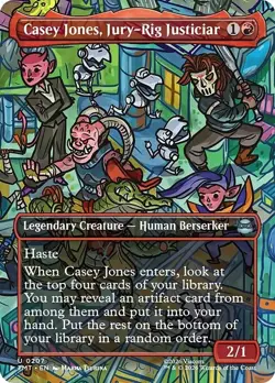 FOIL Borderless CASEY JONES JURY-RIG JUSTICIAR mtg NM Teenage Mutant Turtles Unc - Image 1