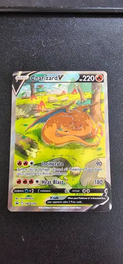 Pokemon Charizard v SWSH260 Alternate Art Full Art Holo Promo Card Near Mint - Image 1