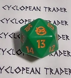 Life Counter ~ TEENAGE MUTANT NINJA TURTLES ~ Yellow Die Spindown D20 - Image 1