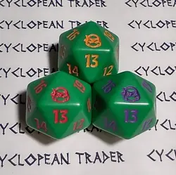 Life Counter x3 ~ TEENAGE MUTANT NINJA TURTLES ~Red Purple Ylw Dice Spindown D20 - Image 1