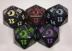 Life Counter ~ snowbird294 ~ Complete Set of 5 Spindown D20 Dice - Image 1
