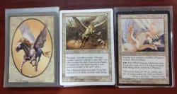 Vintage PEGASUS LOT ~mtg Sacred Mesa Stampede 9 Unglued Pesasus Token NM - Image 1