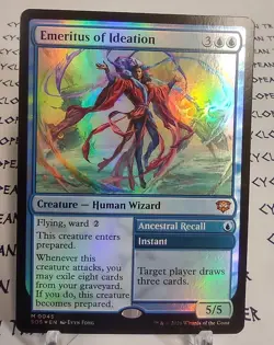 FOIL EMERITUS OF IDEATION / ANCESTRAL RECALL mtg NM Secrets of Strixhaven Mythic - Image 1