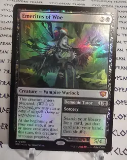 FOIL EMERITUS OF WOE // DEMONIC TUTOR x1 mtg NM Secrets of Strixhaven 1 Mythic - Image 1