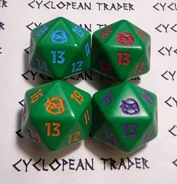 Life Counter ~ TEENAGE MUTANT NINJA TURTLES ~ Dice Set of 4 Spindown D20 - Image 2