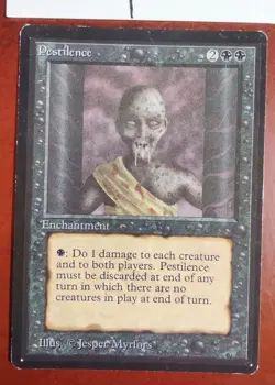 PESTILENCE x4 mtg HP Limited Edition Beta 4 Common - Image 2