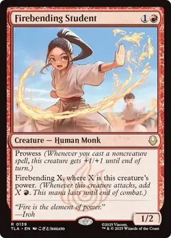 FIREBENDING STUDENT x4 mtg NM-M The Last Airbender 4 Rare - Image 1