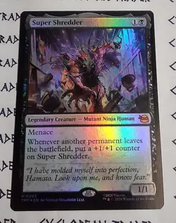 FOIL SUPER SHREDDER mtg NM Teenage Mutant Ninja Turtles 1 Mythic - Image 1