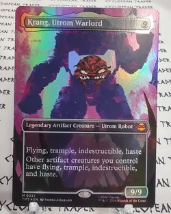 FOIL Borderless KRANG, UTROM WARLORD mtg NM Teenage Mutant Ninja Turtles Mythic - Image 1