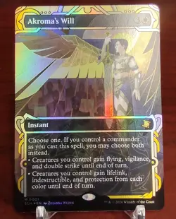 FOIL AKROMA'S WILL x1 mtg NM Secrets of Strixhaven Mystical Archive 1 Mythic - Image 1