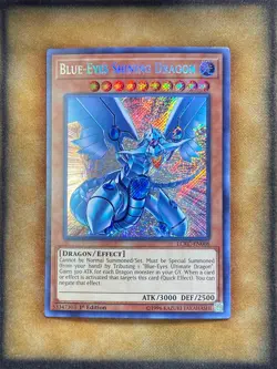 Yugioh Blue-Eyes Shining Dragon LCKC-EN008 Secret Rare 1st Ed NM - Image 1