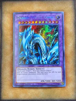 Yugioh Dragon Master Knight LCKC-EN065 Secret Rare 1st Ed NM - Image 1