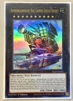 Yugioh! 1x Superdreadnought Rail Cannon Gustav Rocket BLZD-EN043 Ultra Rare NM - Image 1