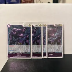 One Piece - Vergo OP14-061 Foil Playset (x4) - The Azure Sea's Seven NM - Image 1