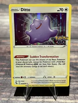 Ditto 053/078 Holo Rare Pokemon GO Pokemon Card - Image 1