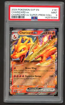 Pokemon Cards - PSA 9 Charizard EX 161 - Super Premium Collection MINT Promo - Image 1