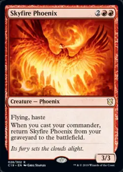 Skyfire Phoenix x1 NM Magic the Gathering 1x Commander 2019 mtg card - Image 1