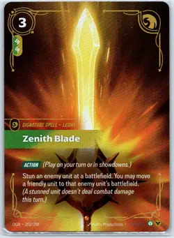 Zenith Blade Foil Epic Origins 262/298 NM Riftbound Card - Image 1