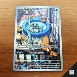 Squirtle 148/142 Stellar Crown Pokemon Rare Holo Brazilian Pack Fresh Card NM+ - Image 1