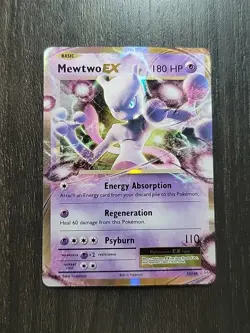 Pokemon Mewtwo EX TCG Holo Ultra Rare Card Evolutions 52/108 VLP Condition - Image 1