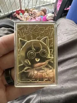1999 Pokemon Jigglypuff 23 Karat Gold Plated Special Edition Trading Card - Image 1