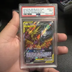 Pokemon GX Stained Glass Moltres Zapdos Articuno SM210 PSA 9 MINT TCG CARD PROMO - Image 1