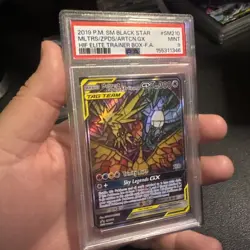 Pokemon GX Stained Glass Moltres Zapdos Articuno SM210 PSA 9 MINT TCG CARD PROMO - Image 2