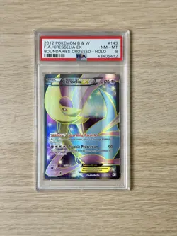 Cresselia EX - 143/149 - 2012 Full Art Boundaries Crossed Pokemon Card PSA 8 - Image 1
