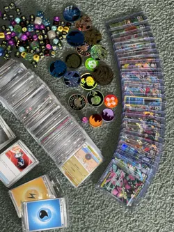 Pokemon Cards Holos Foils Card Set My Entire Collection Box Pogs Dice Coins More - Image 3